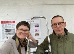 Karla Letterman und Thomas Schmitt-Schech in der Kunsttankstelle Lübeck